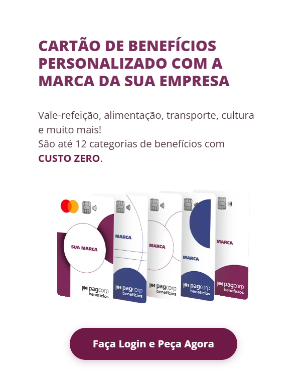 Cartão de benefícios personalizado com a marca da sua empresa